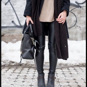 Vegan leather leggings